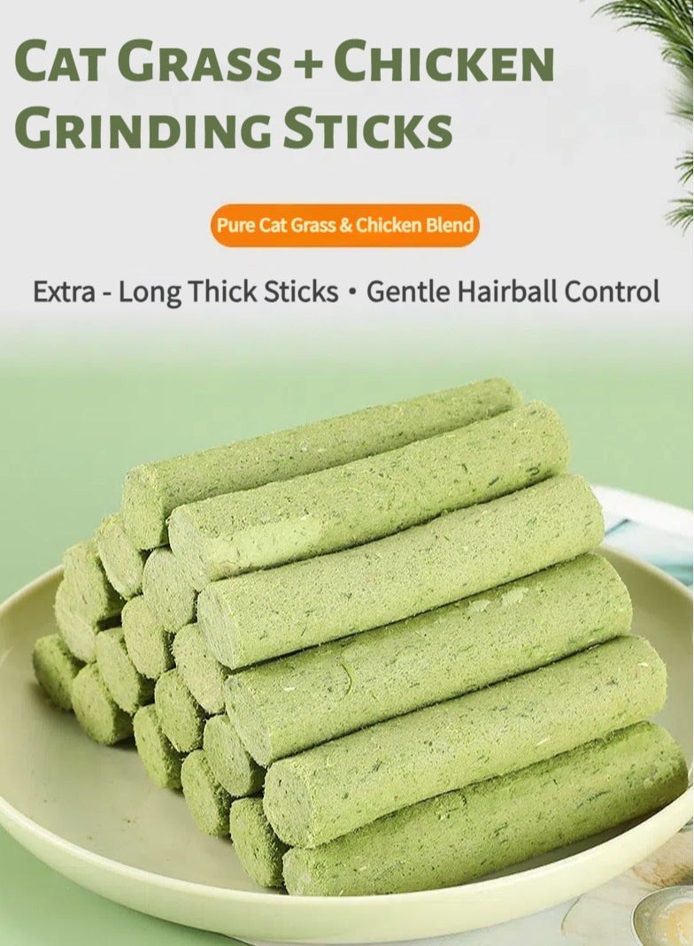 12 قطعة من أعواد العشب للقطط لتنظيف الأسنان بأمان داخل المنزل، فرشاة أسنان للقطط، لعبة للمضغ لجميع السلالات، عصا تسنين من العشب للقطط - Image 5