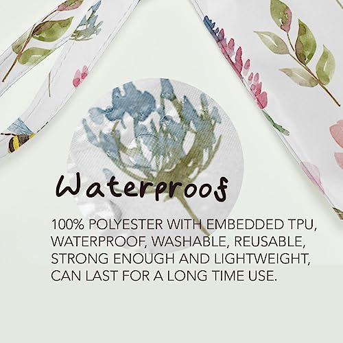 Fokongna Wet Bag Wet Dry Bag Wet Bag For Swimsuit Beach Bag, Don't worry Be Happy Travel Makeup Bag Toiletry Bag Diaper Bag Waterproof Large Capacity for Women Girls Mom Sister Friends Gifts - Image 5