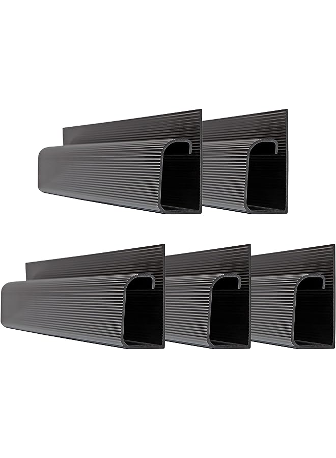 PROMASS Channel Cable Management – Set of 5 Raceway Channels – Cord Hider and Wire Organizer Kit for Desk, Office, and Kitchen Use by Simple Cord (Black) - Image 1