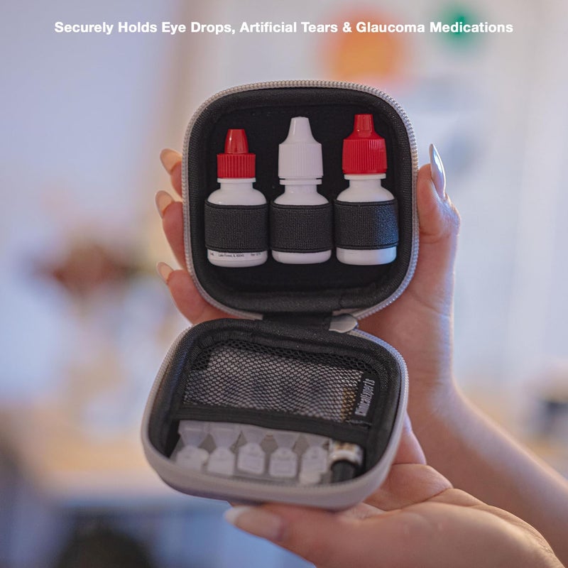 Navan Multi-Functional Eye Drops, Medicine & Travel Accessories Organizer - Hardshell EVA Compact Carry Case - Loops & Mesh Pocket for Daily Pills, Charging Cables & Batteries by Clinical Experts - Image 2