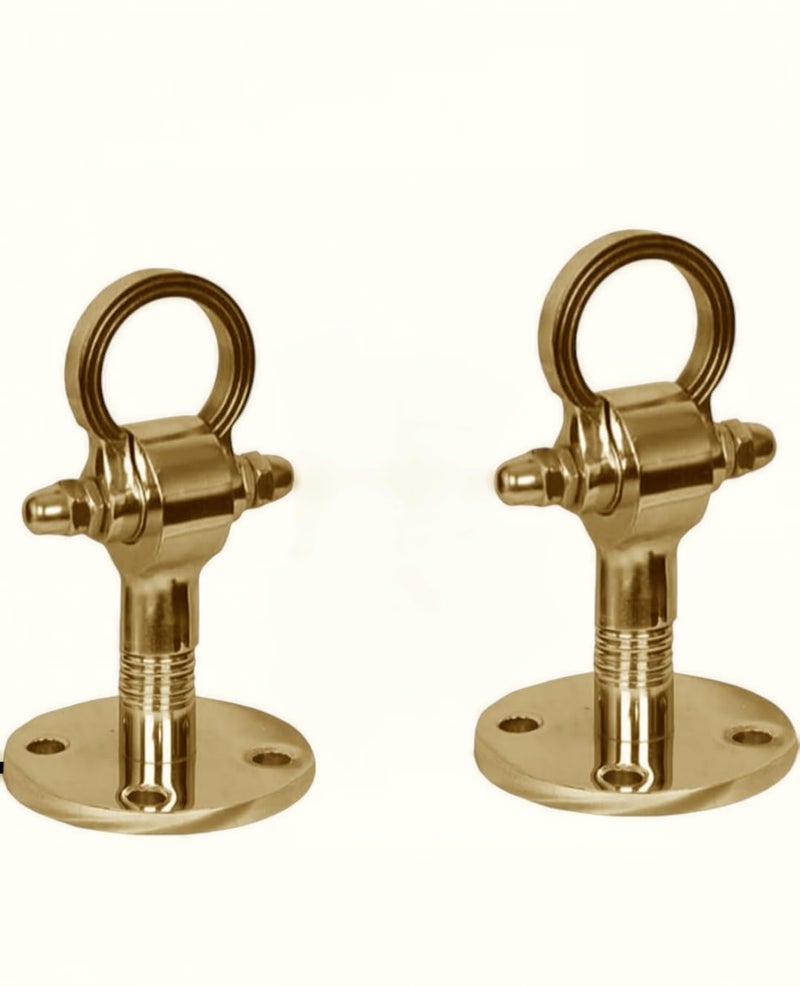 Kkriya Home Decor Antique Brass Finish PVD Premium Strong and Sturdy Heavy Duty HIGrade Quality Life TIME WARRENTYCeiling KADA Swing Patio 16MM Rod with Weight Capacity of 2000KG Pack of 2PCS  - Image 1