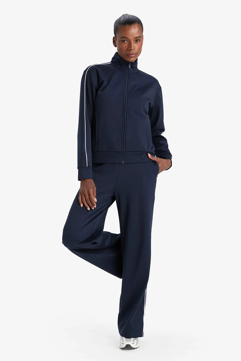 Defacto Slim Fit Stand Collar Zip-Up Sweatshirt
