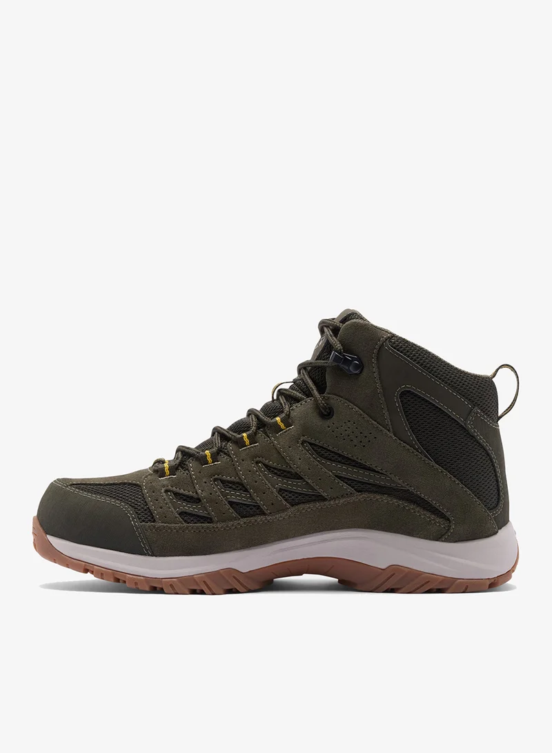 Columbia Green Men's Crestwood Mid Waterproof Hiking Boots for Men | Best Price UAE