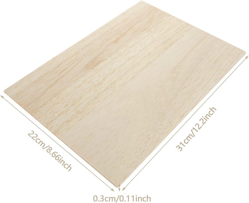 MIVIDE Durability boosted processed material 12PCS Balsa Wood, 300x210x3MM Balsa Wood Sheets, A4 Wood Board for Arts and Crafts, School Projects, Wooden DIY Ornaments Temp & permanent project compatible - Image 3