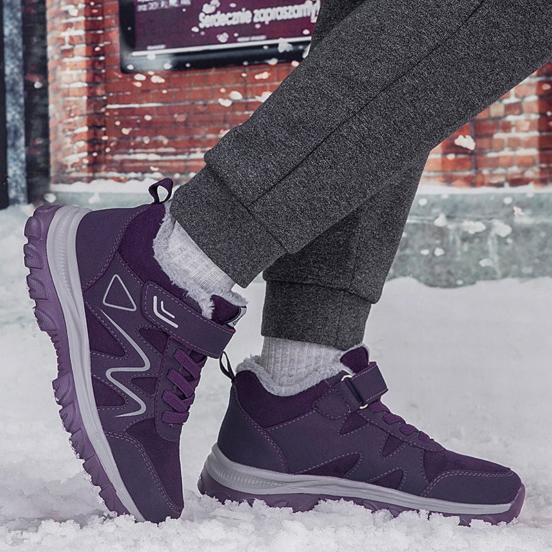 Winter New High-Top Fleece-Lined Cotton Shoes for the Elderly, Women''s Shoes, Non-Slip and Warm Shoes for Parents, Large Size 45 Men''s Shoes, Walking Shoes - Image 5