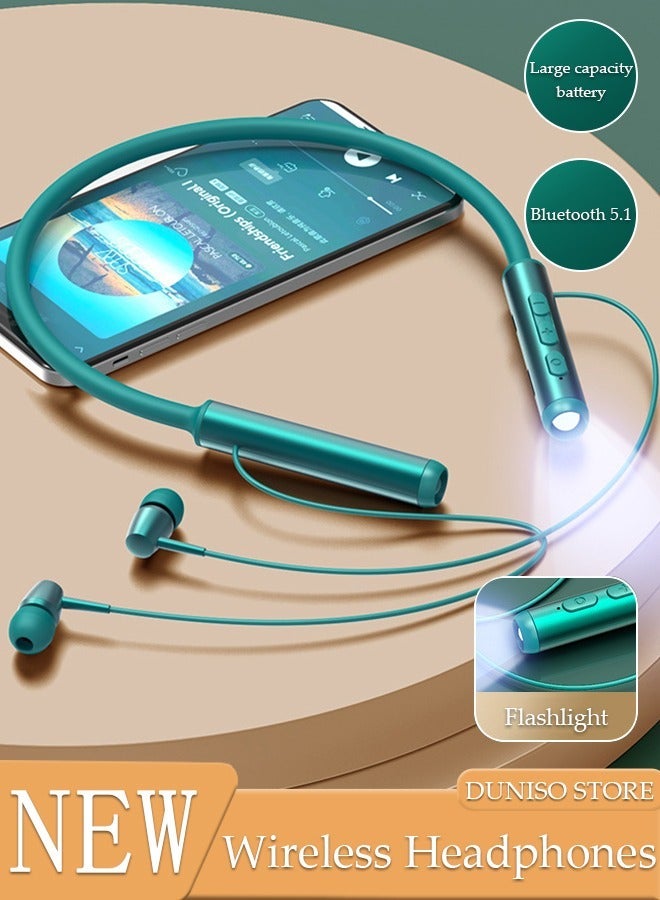 DUNISO Wireless Bluetooth Headphones With Light Foldable Wireless Sport Earphones with Mic for Gym Running Driving Noise-canceling Headset with TF Card Slot - Image 1