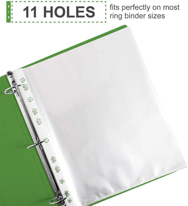 WeKonnect® Glossy Transparent Document Sleeves | Waterproof A4 Sheet Protectors with 11 Holes for Ring Binders | 50 Micron Clear Certificate Covers (Pack of 100) - Image 5