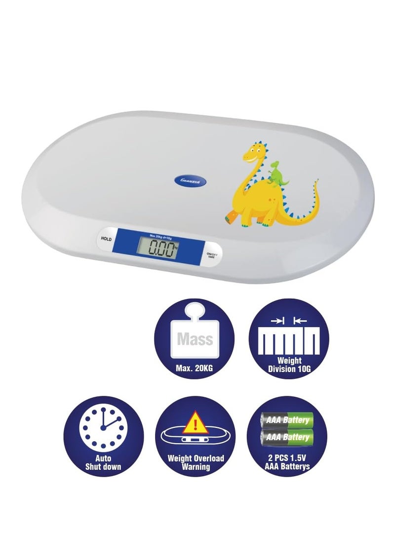 Granzia New Delicato Digital Baby Scale Up to 20kg, Multicolour - Image 1