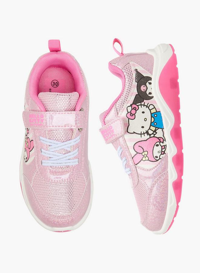 Hello Kitty Girls Hook & Loop Light-Up Sneakers - Image 1