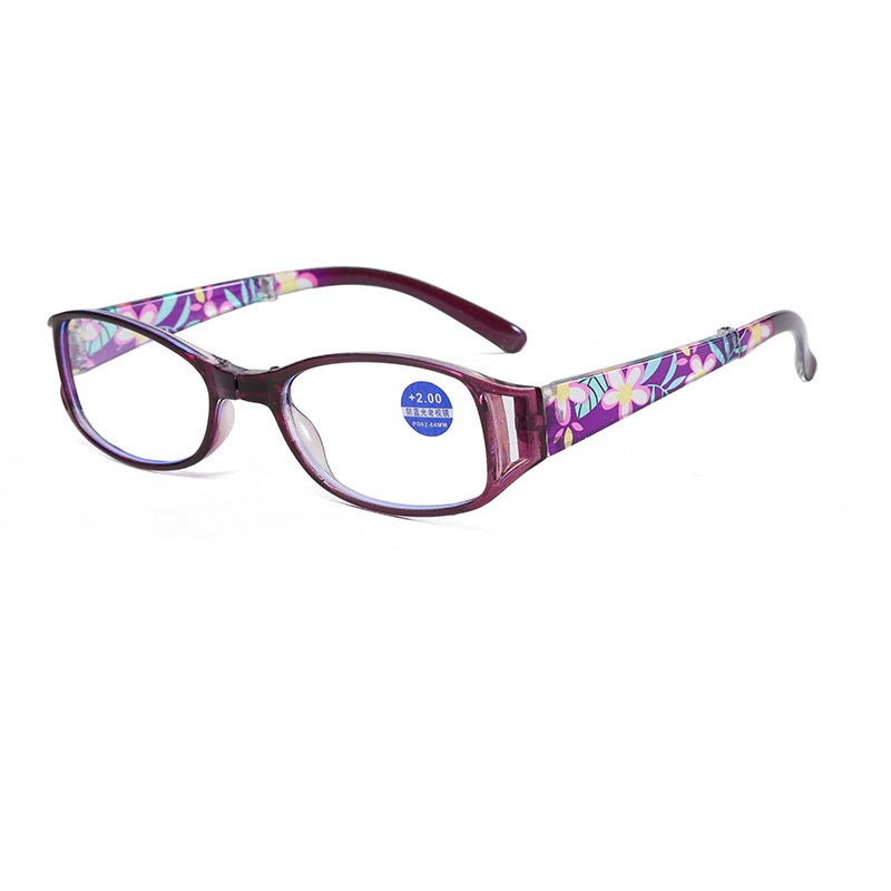 مرآة قراءة قابلة للطي مضادة للضوء الأزرق HD محمولة مطبوعة لكبار السن مرآة خفيفة الوزن مريحة للضوء القديم - Image 1