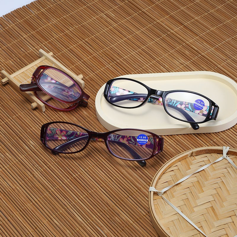 مرآة قراءة قابلة للطي مضادة للضوء الأزرق HD محمولة مطبوعة لكبار السن مرآة خفيفة الوزن مريحة للضوء القديم - Image 4