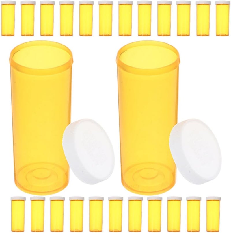 CHILDWEET 25pcs Travel Pill Container Small Medicine Organizer Box with Caps Portable Reusable Pill Bottle Set for Purse and Daily Medication Storage - Image 1