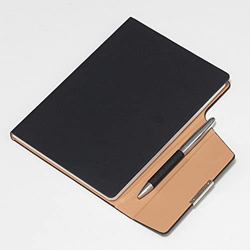 REGAL Signature A-5 PU Leather Business Notebook Diary Journal, Magnetic Flap Closure with sleek metal accessory,192 pages, 80 gsm (Classic Black) - Image 4