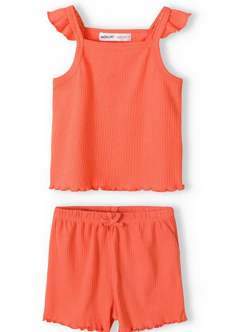 MINOTI Kids Girls Top And Short Set