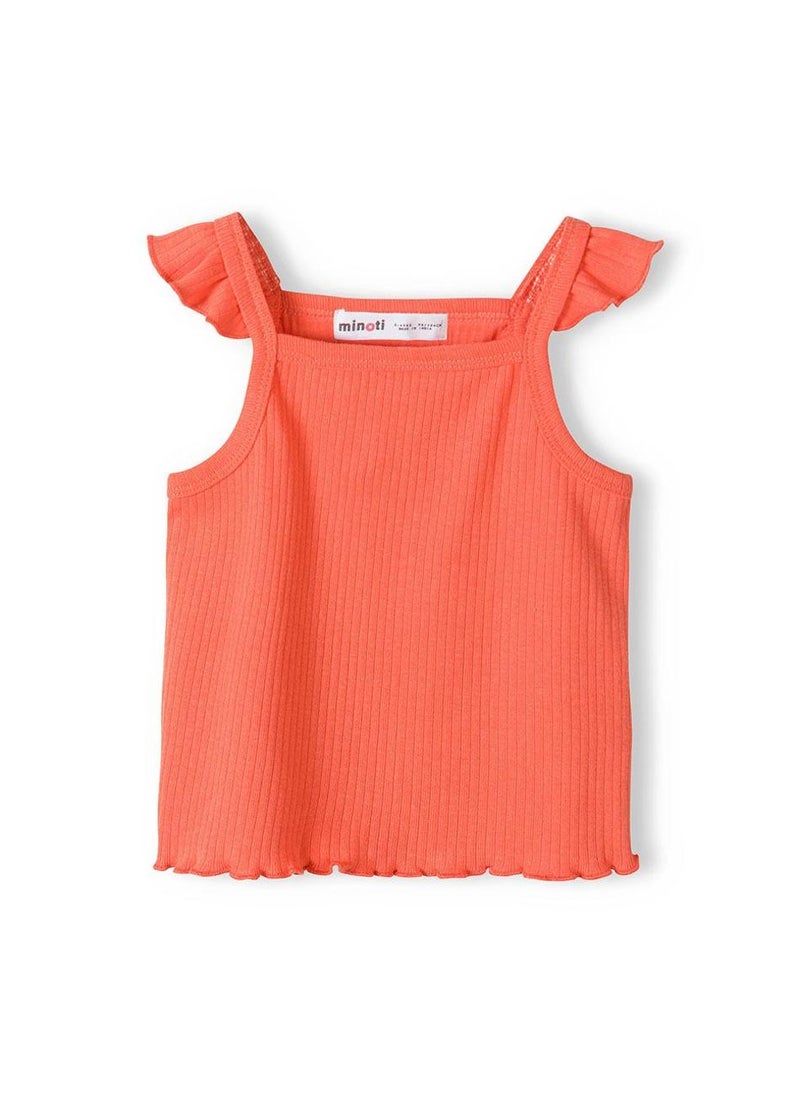 MINOTI Kids Girls' Summer Lightweight Set With Ribbed Top and Shorts  - Image 3