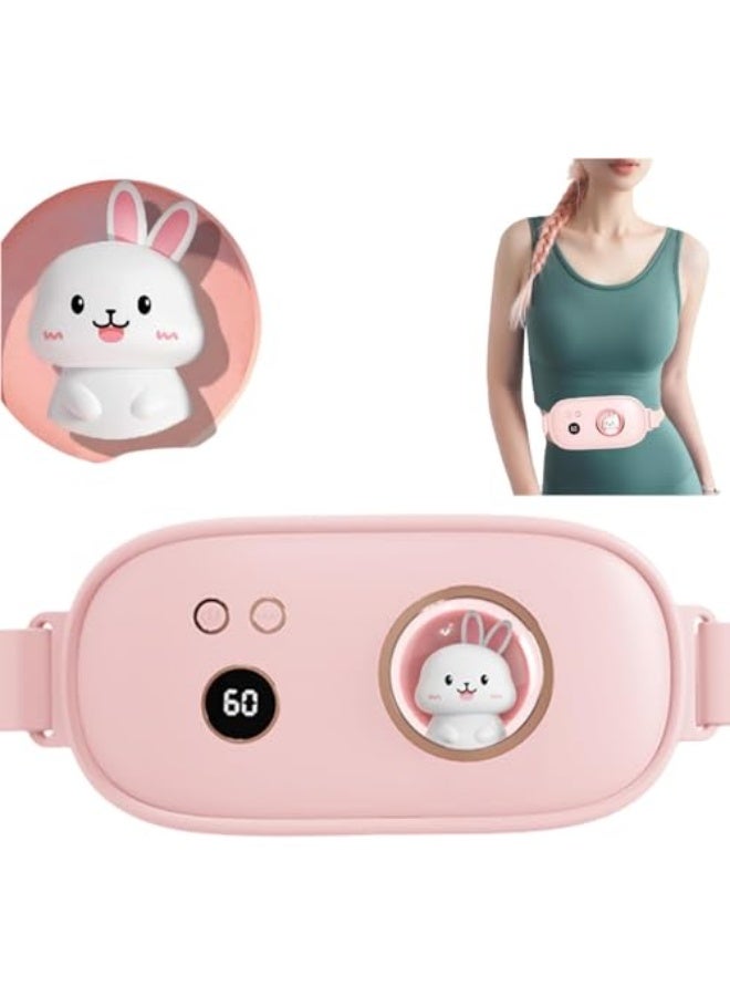 Generic Portable Heating Pads for Cramps Menstrual, Cordless Period Cramp Heating Pad, Electric Back Waist Pain Relief, Wireless Massage Heat Pad for Women and Girls Fast Heating Belly Wrap Belt(Pink)  - Image 1