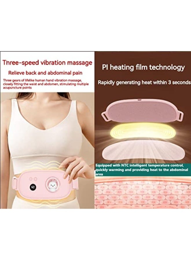 Generic Portable Heating Pads for Cramps Menstrual, Cordless Period Cramp Heating Pad, Electric Back Waist Pain Relief, Wireless Massage Heat Pad for Women and Girls Fast Heating Belly Wrap Belt(Pink)  - Image 2