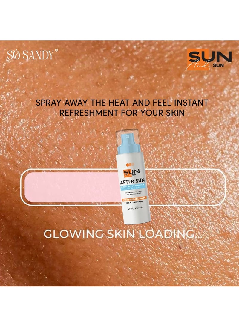 So Sandy Sun and Sun After sun Face and Body Spray | Non Sticky Organic Aloe Vera for Sun Exposure instant Relief, Skin Moisturizer for Redness 125ml - From So Sandy - Image 5