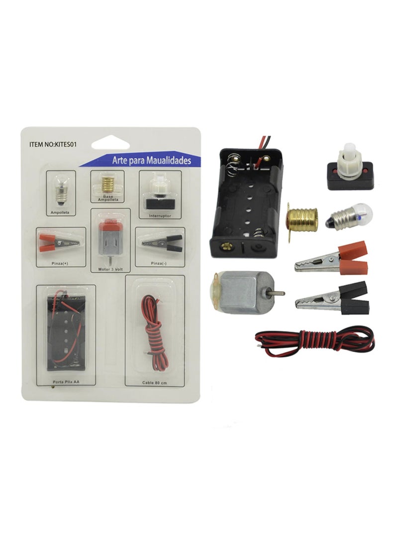 DANDY Diy Science Kit Bulb , Motor , Switch Set Of 8 - Image 1