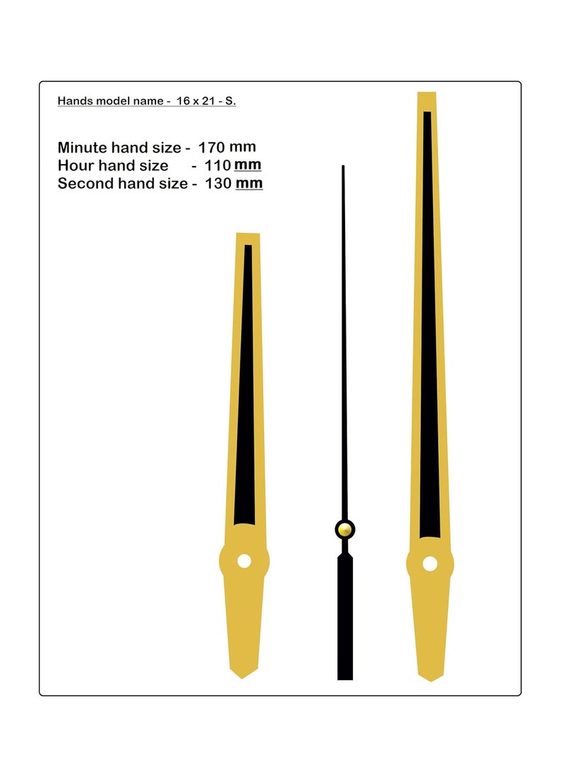 KEDAR KEDAR Ajanta Quartz Ortime Sweep Silent Movement Machine for Wall Clock with Fancy Needles Made in IndiaS006  - Image 2