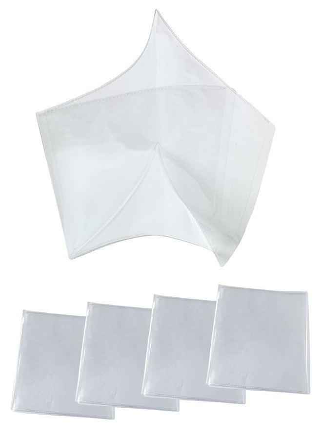 LAIFOOSHEN 4Pack Mahjong Card Holders, Fit Large Mahjong Card (6 1/8in X 4 3/4in), PVC Cover Holder Mahjong Rule Card Protector,Soft Clear Plastic Mahjong Card Sleeves Holder, Gifts for Mahjong Lovers - Image 1