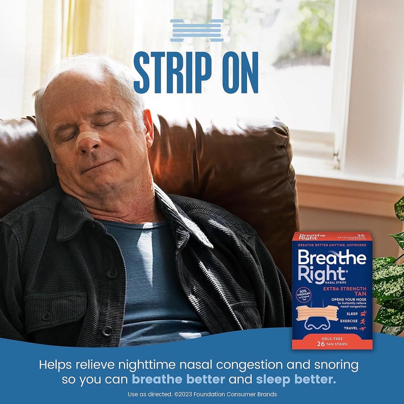 Breathe Right Extra Strength Tan Nasal Strips - 26 Count - Image 2