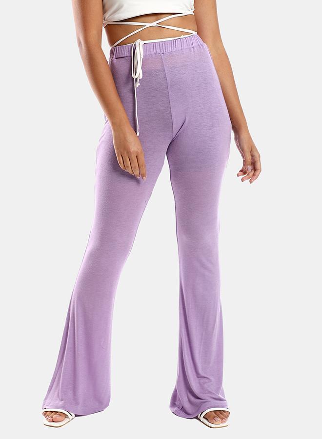 kady Jamila Women Flare Fit Solid Pantswomen purple ,purple-XXL - Image 1