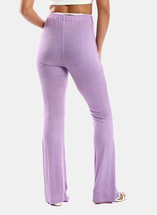 kady Jamila Women Flare Fit Solid Pantswomen purple ,purple-XXL - Image 3