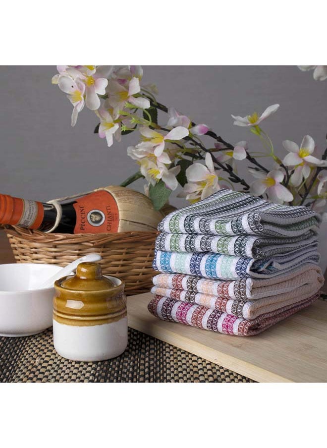 White Rose 4-Piece Multi Purpose Fabric Highly Absorbent Quick Dry Kitchen For Every Day Cleaning Towel Set 40x60 cm 