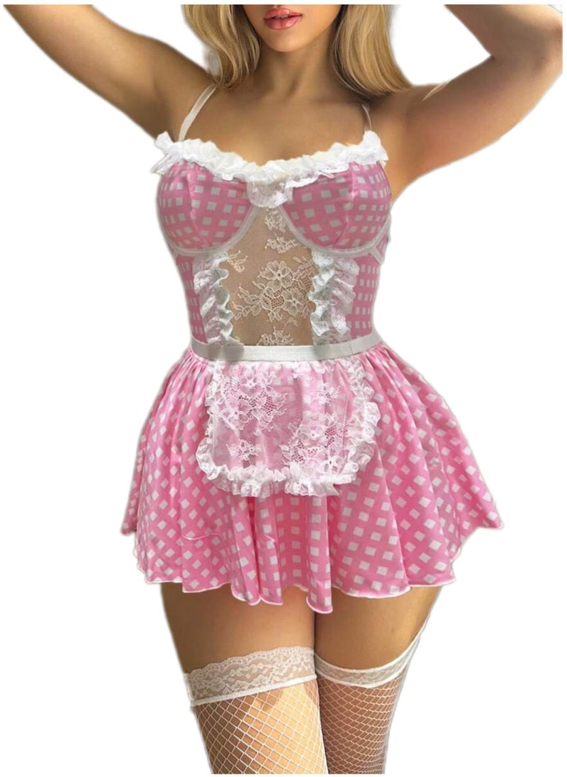 Generic - Lingerie Babydoll Playsuit 314 Pink - Image 1