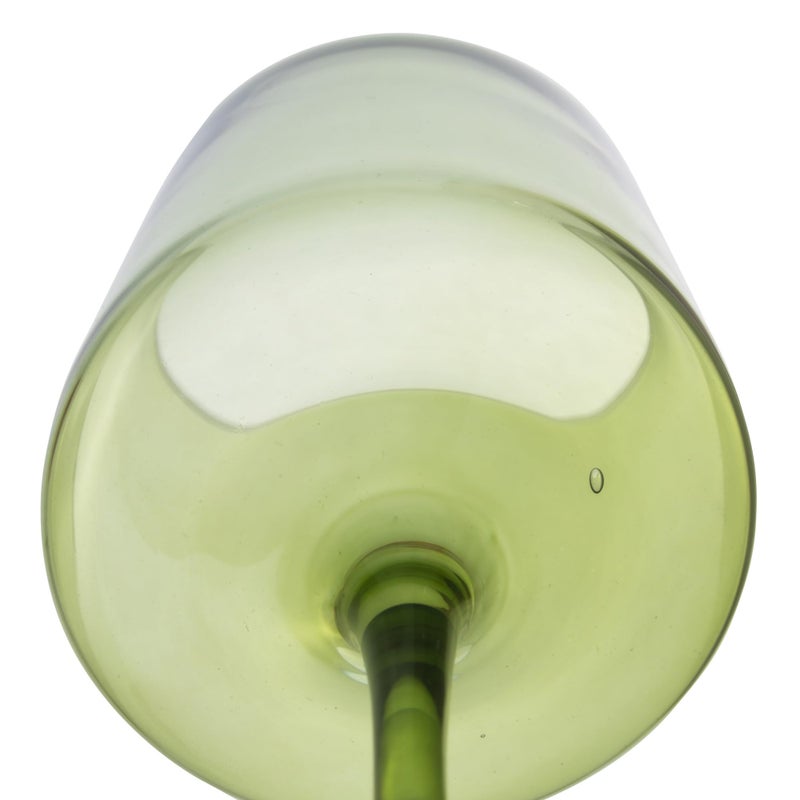 Creative Co-Op Hand Blown Stemmed Wine Glasses, 14 Ounces, 4 Assorted Colors Glassware, Multi - Image 2