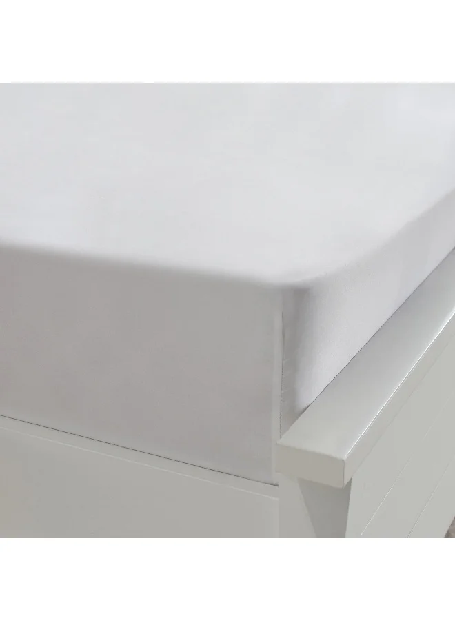 Home Box Opulent Luxe Solid Cotton Olympic Queen Fitted Sheet - 160x200+40 cm