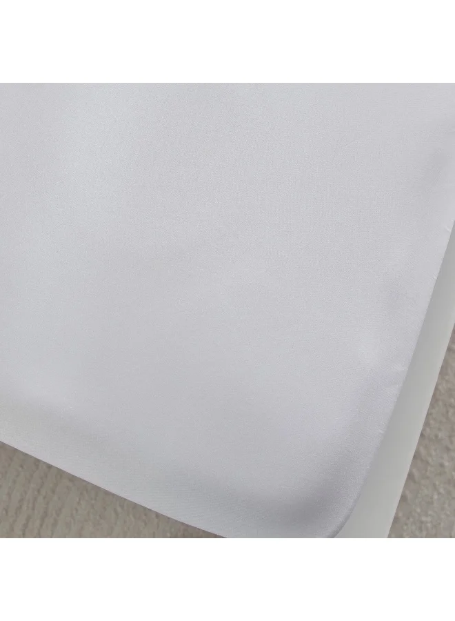 Home Box Opulent Luxe Solid Cotton Olympic Queen Fitted Sheet - 160x200+40 cm