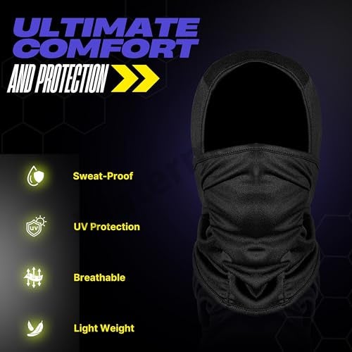BADOWL Full Face Balaclava for Men & Women - UV Protection, Breathable & Stretchable Fabric, Ideal for Biking, Cycling, and Outdoor Activities (in, Alpha, Free Size, Premium) - Image 4