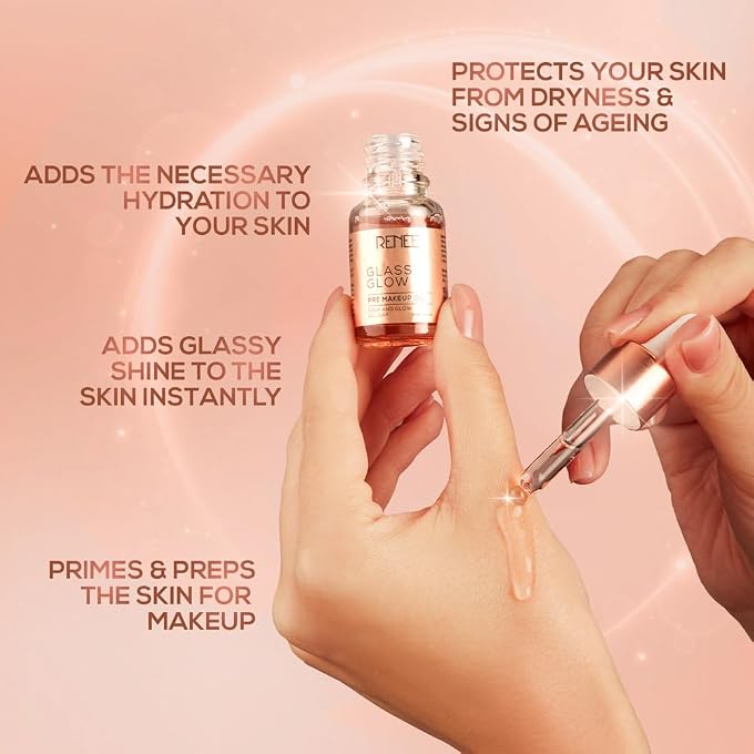 Renee Glass Glow Pre Make up Oil 10ml, 10 ml (Pack of 1) - Image 3