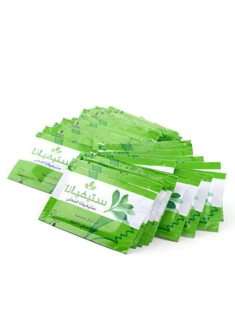 ستيفيانا سكر ستيفيانا طبيعي 100قطعة 2.5 جرام للقطعة