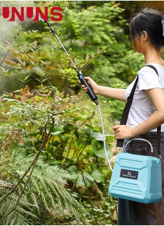 UNUNS 5 Gallon Electric Garden Sprayer,Battery Powered Sprayer with 3 Mist Nozzles,Yard Pump 5 Gallon Sprayer with Retractable Wand,Water Lawn Sprayer with Adjustable Shoulder Strap For Gardening,Blue  - Image 2