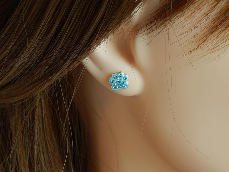 ICYROSE 925 Sterling Silver Paw Print Stud Earrings (Choose Your Style) (Nickel Free) - Image 3
