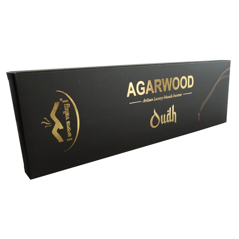 Aroma Valley Oud Agarwood Incense Sticks - Artisan Luxury Masala Incense - Handrolled Long-Burning (75 Minutes) Extra-Thick Sticks - Exotic Divine Scent for Home, Spirituality & Meditation - Oudh - Image 5