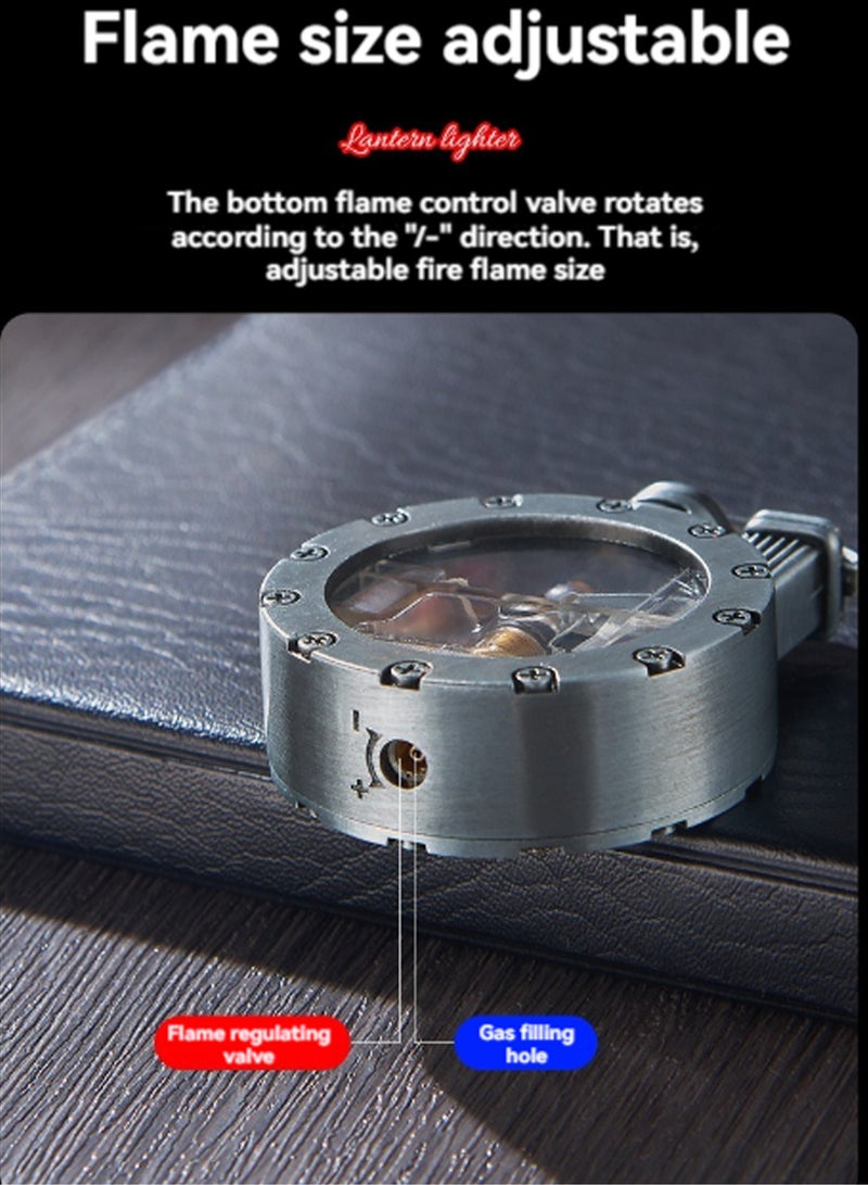 ولاعة غاز، ضوء LED دائري مقاوم للرياح (بدون غاز أسود) - Image 3