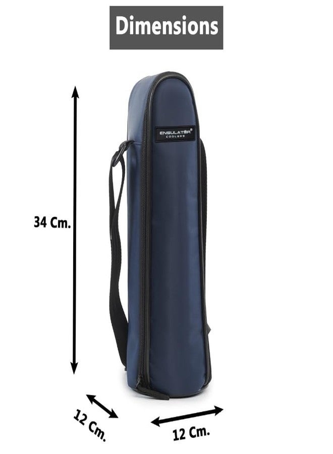 ENSULATOR Hot & Cold Water Bottle Cover | Polyester, 1 LTR, (Blue) - Image 4