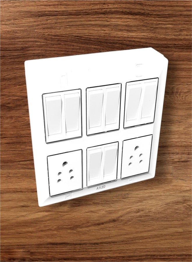 A1 LED 12-Module Silver Line Board with 8 Flat 10A Toggle 12 Way Switches and 2 10A Sockets - Modern Electrical Panel - Image 2