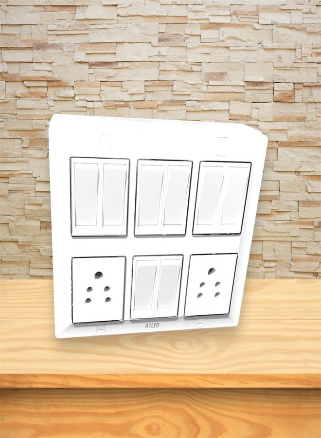A1 LED 12-Module Silver Line Board with 8 Flat 10A Toggle 12 Way Switches and 2 10A Sockets - Modern Electrical Panel - Image 3