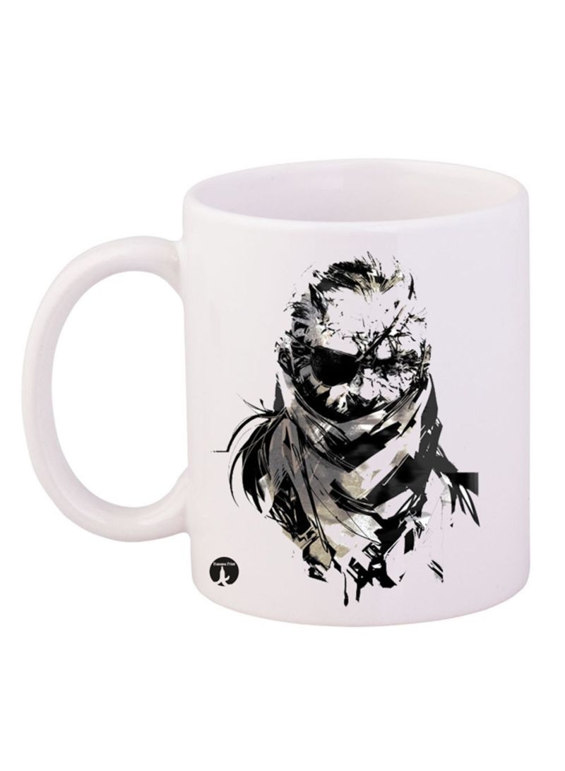 Metal Gear Game Printed Coffee Mug White/Black 12ounce