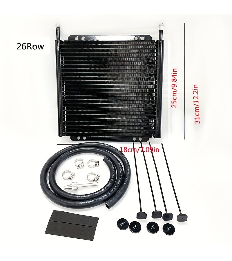 Aluminum Oil Cooler Transmission Radiator 12 Row Automatic Stacked Plate - Image 1