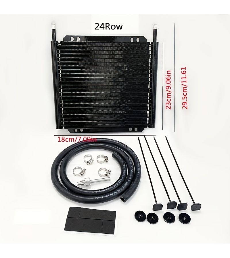 Aluminum Oil Cooler Transmission Radiator 12 Row Automatic Stacked Plate - Image 2