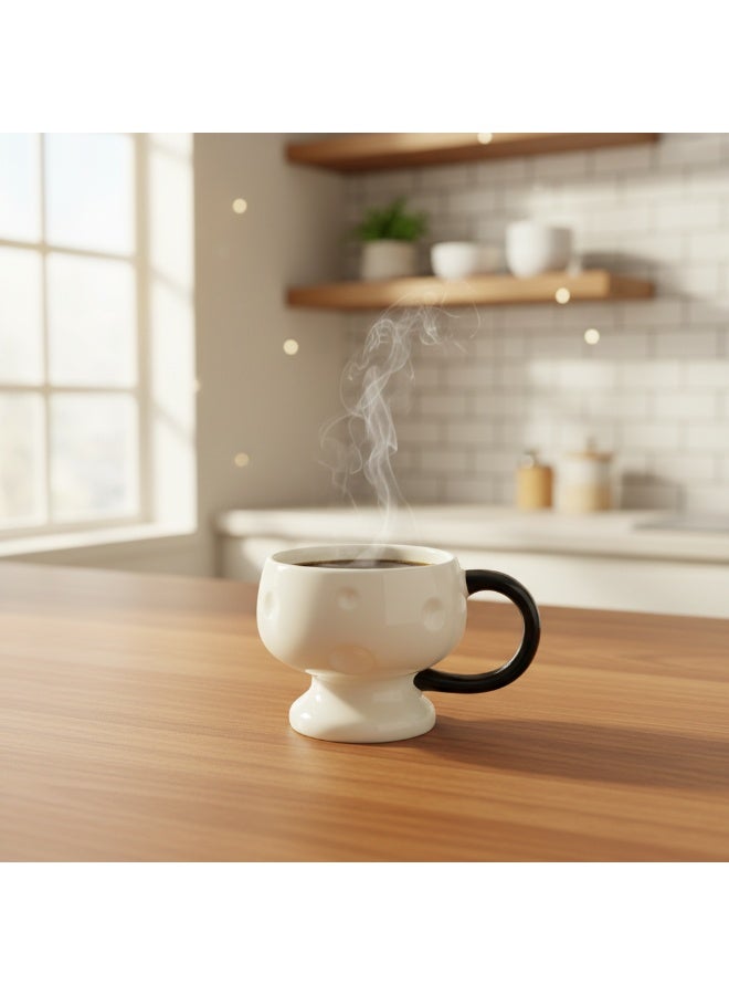 AKDC CERAMIC MUG 375ML OFF WHITE/BLACK - Image 2