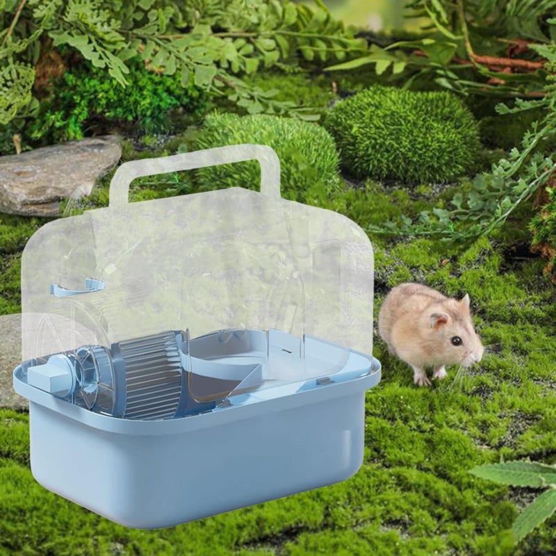 Hamster cage, golden bear luxury villa, acrylic transparent hamster special feeding box, cheap going out portable cage - Image 3