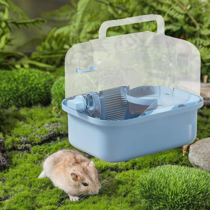 Hamster cage, golden bear luxury villa, acrylic transparent hamster special feeding box, cheap going out portable cage - Image 4