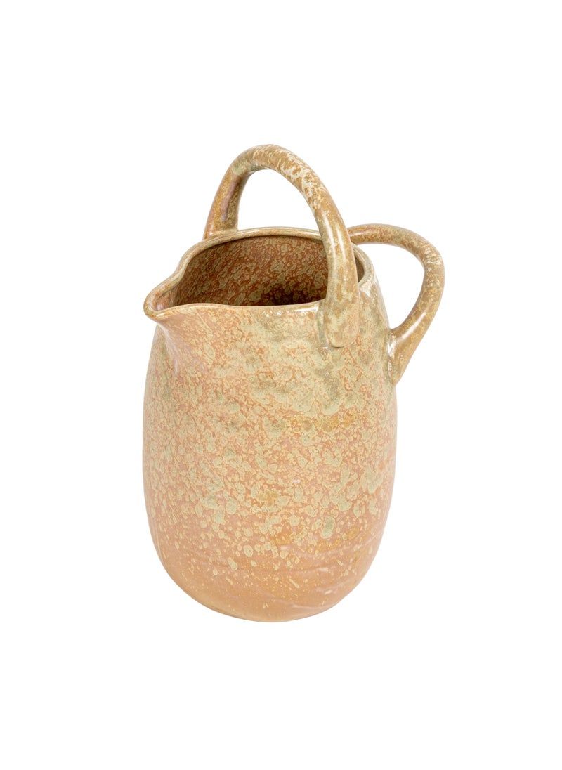 Creative Co-op Creative CoOp 80 oz Stoneware Watering Pitcher with Handles Reactive Glaze 